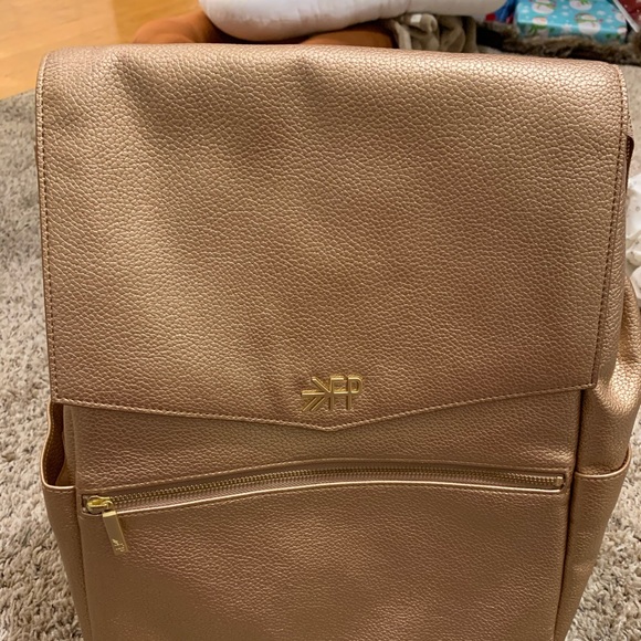 rose gold diaper bag
